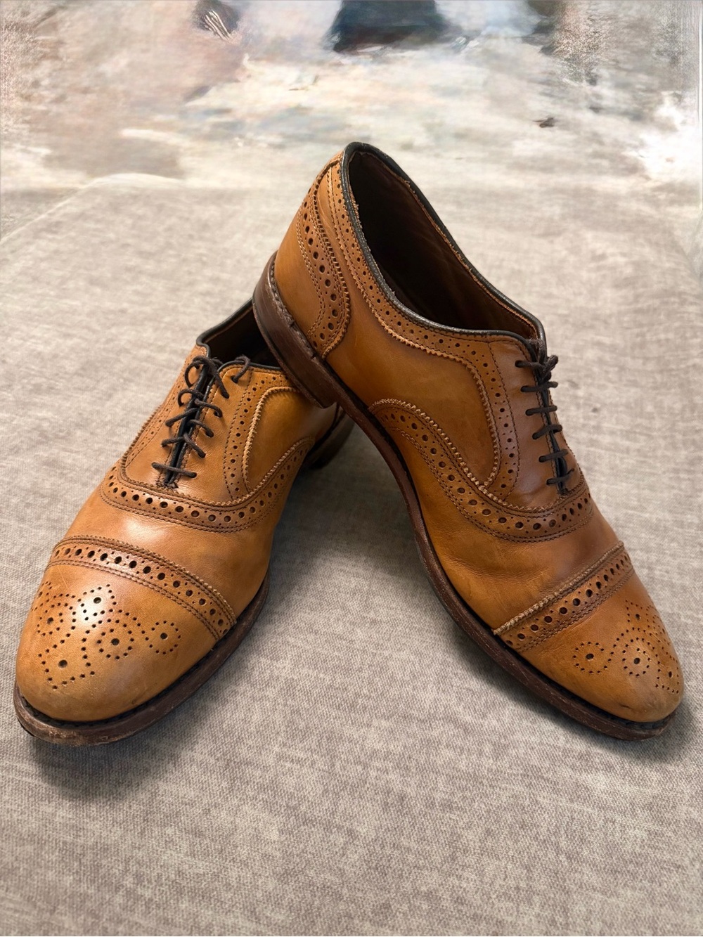 Brooks Brothers Tan Leather Wingtip Brogues